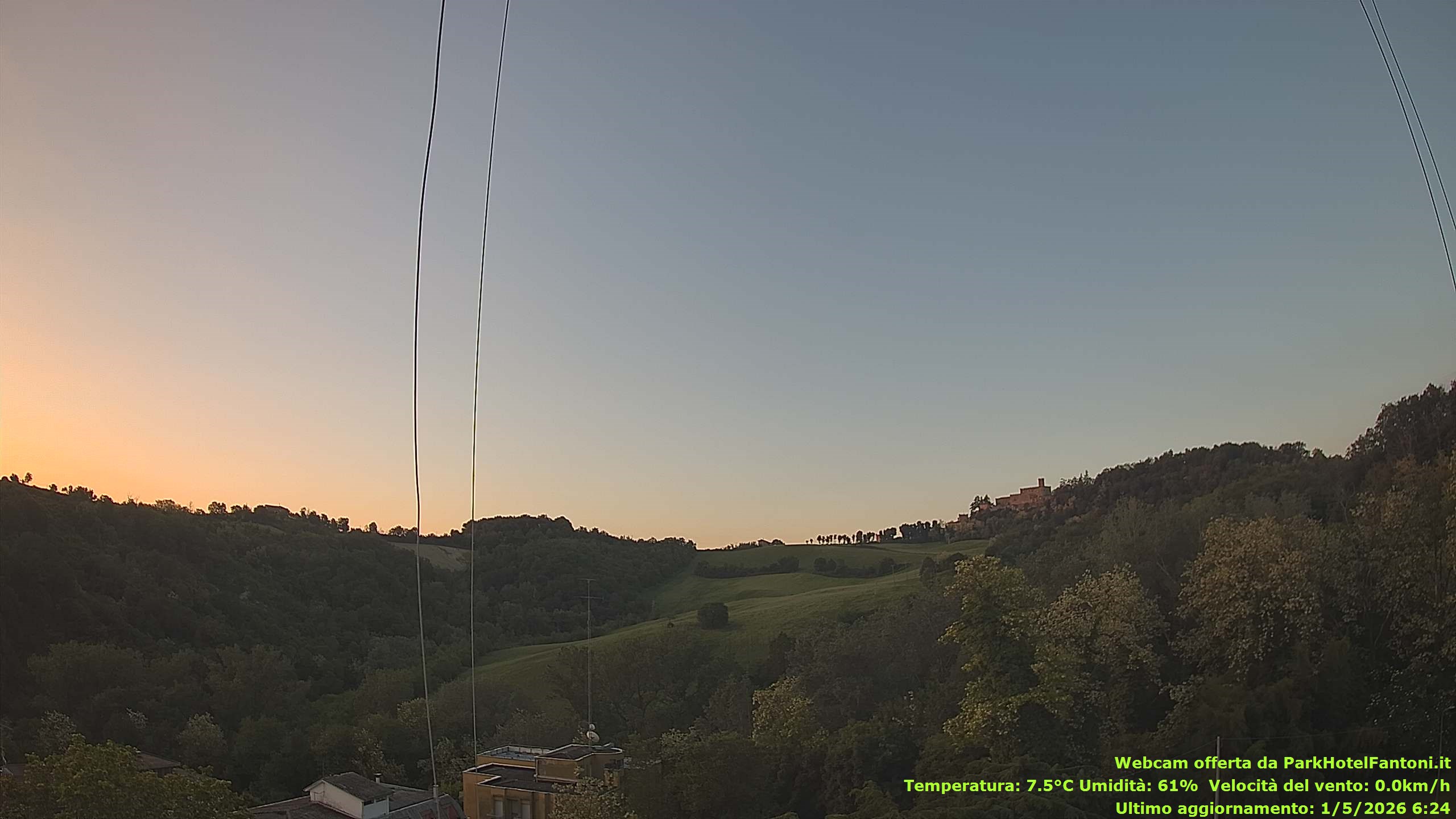 immagine della webcam nei dintorni di Corcagnano: webcam Salsomaggiore Terme